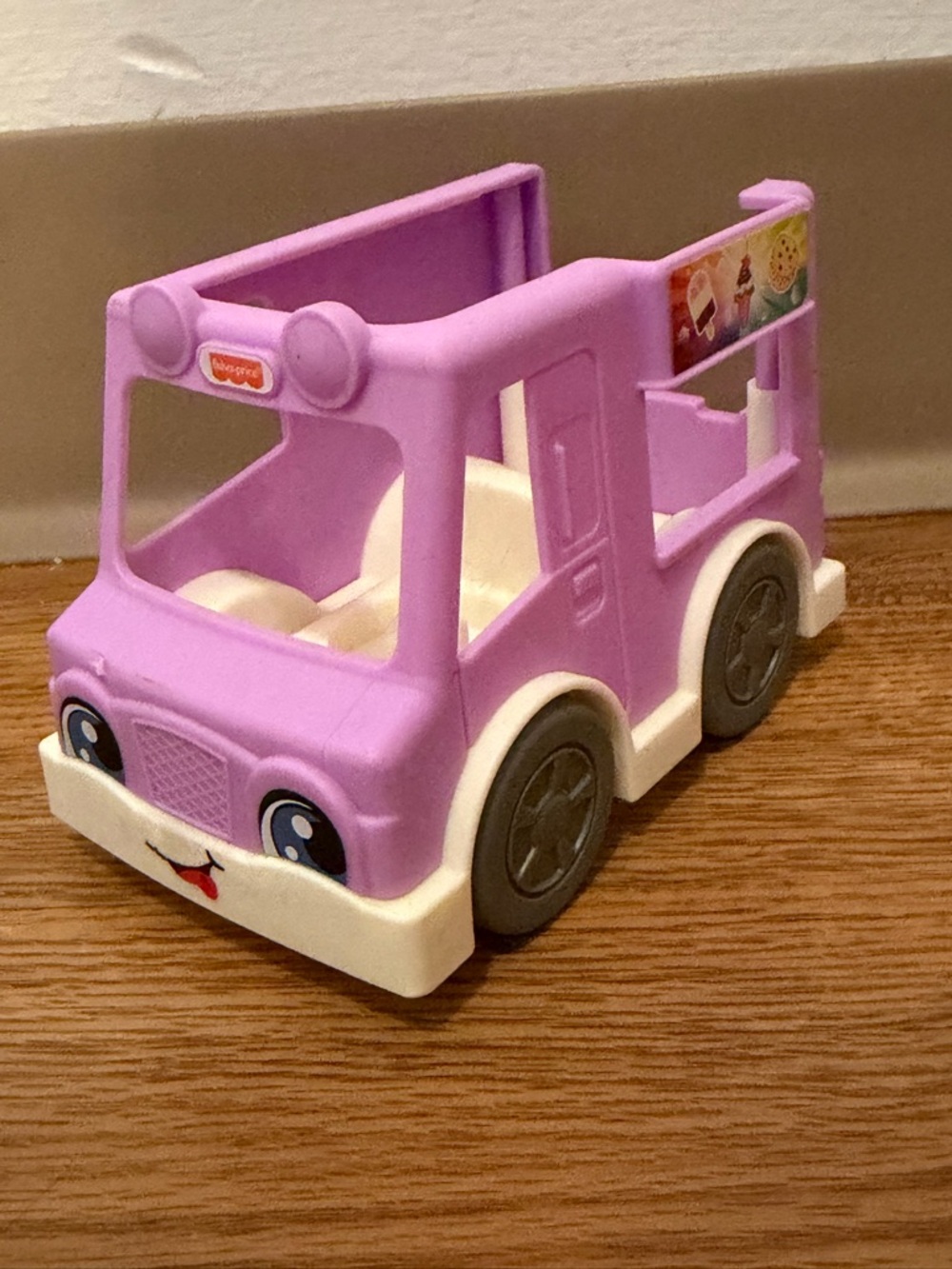 Fisher-Price Purple and White Smiling Toy Truck